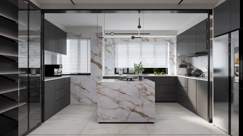 Calacatta Macchia Vecchia surface — Guava Quartz + Stone | Adam Stonetech (view 1)