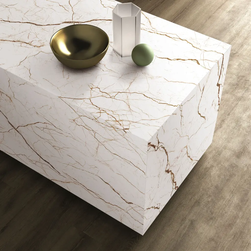 Neptune Gold surface — Guava Quartz + Stone | Adam Stonetech (view 1)