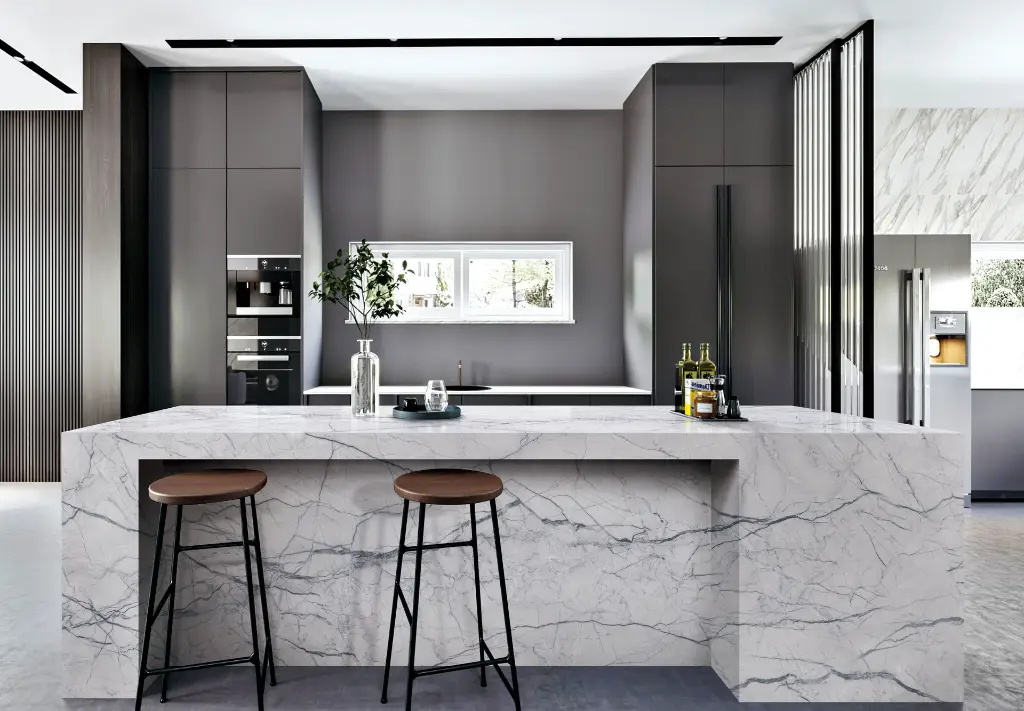 Neptune Grey surface — Guava Quartz + Stone | Adam Stonetech