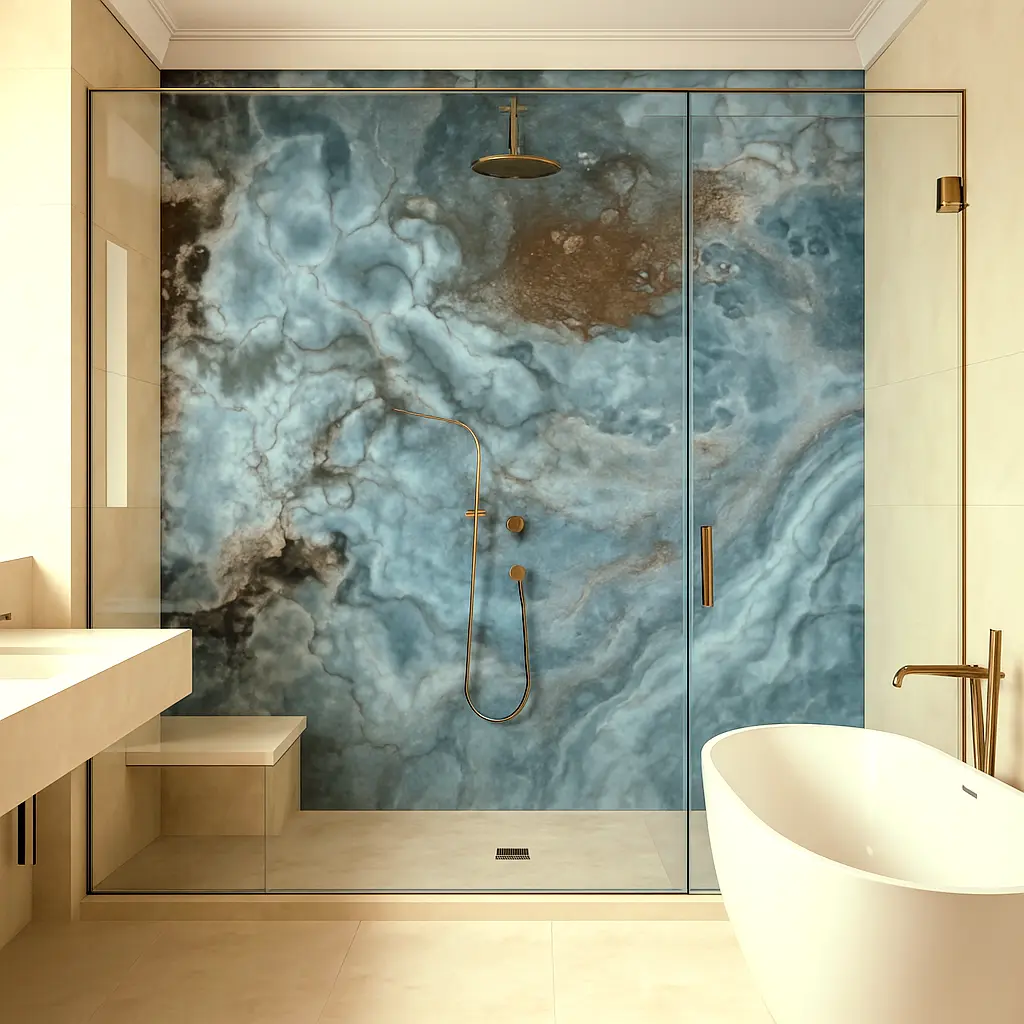 Corfu surface — Guava Quartz + Stone | Adam Stonetech (view 1)