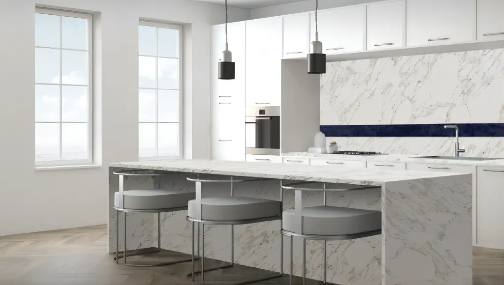 Arabescato Bettogli 2cm surface — Guava Quartz + Stone | Adam Stonetech (view 2)