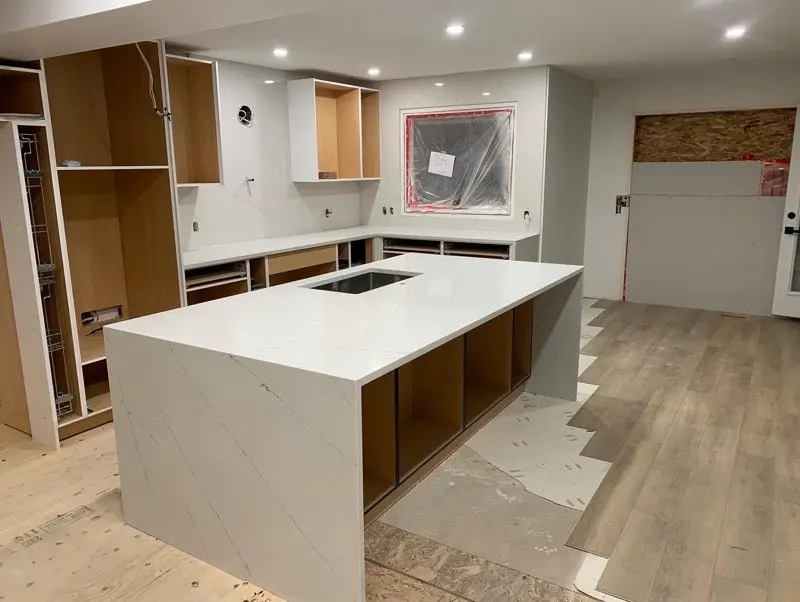 Carrara Vecchio 2cm surface — Guava Quartz + Stone | Adam Stonetech (view 3)
