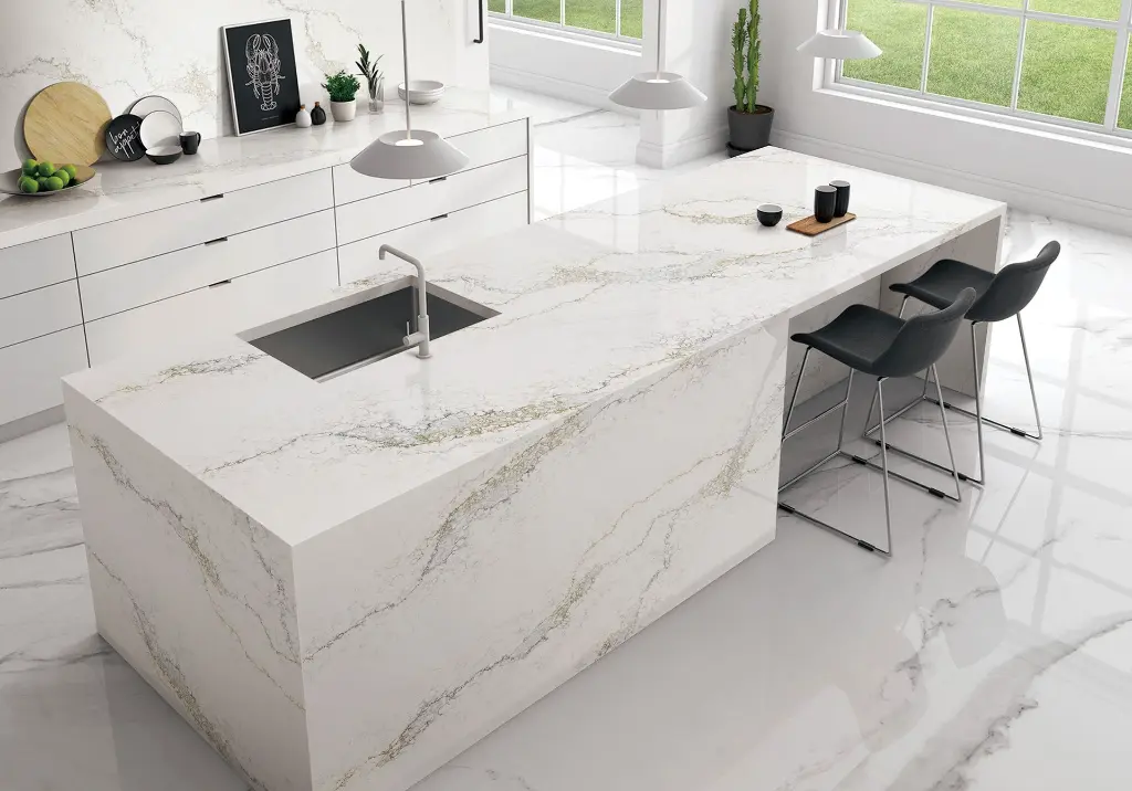 Lambrusco 2cm surface — Guava Quartz + Stone | Adam Stonetech (view 1)