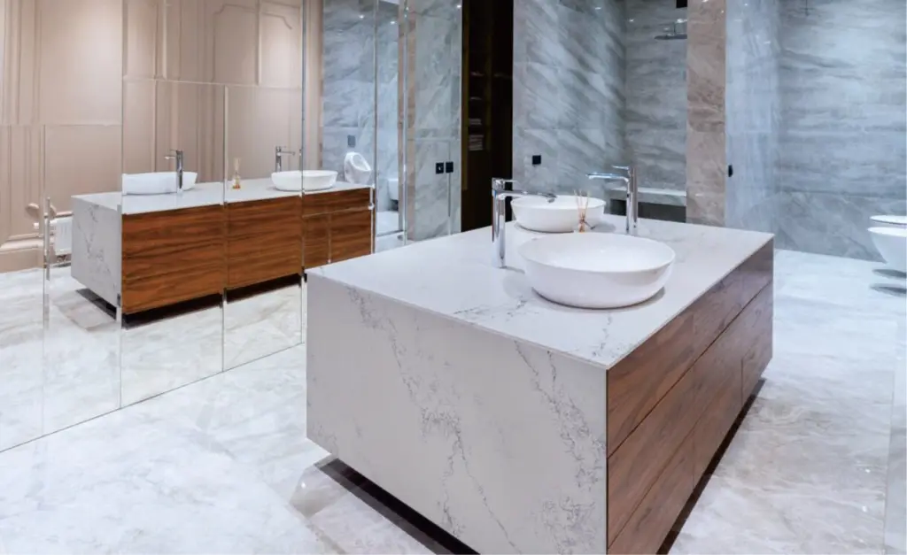Mastino 2cm surface — Guava Quartz + Stone | Adam Stonetech (view 1)