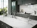 Statuario Scaligero 2cm surface — Guava Quartz + Stone | Adam Stonetech (view 2)