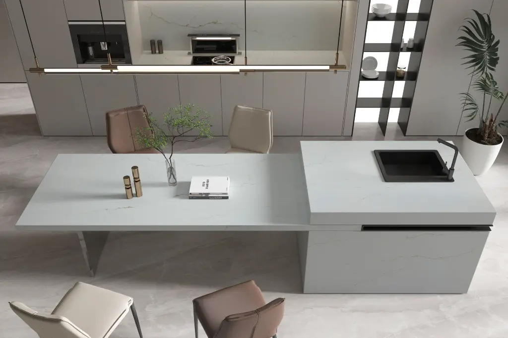 Ferentino surface — Guava Quartz + Stone | Adam Stonetech (view 1)