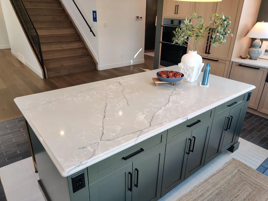 Tawny Alabaster surface — Guava Quartz + Stone | Adam Stonetech (view 3)