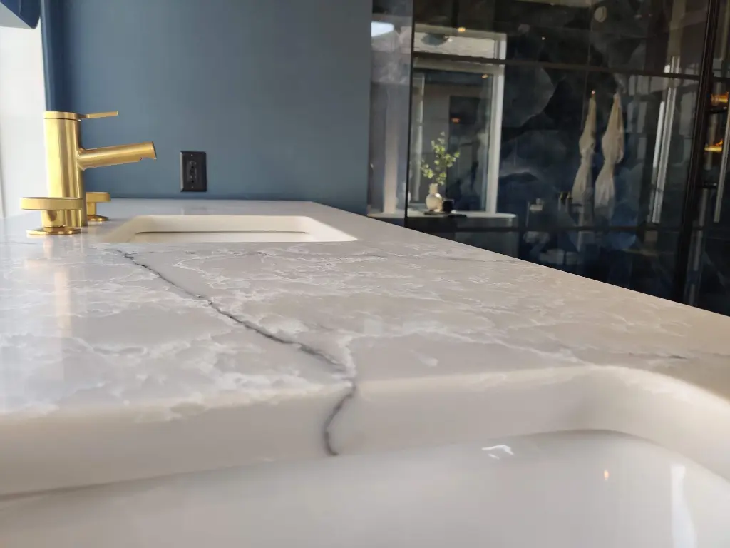 Tawny Alabaster surface — Guava Quartz + Stone | Adam Stonetech (view 4)
